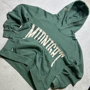 Midnight Organic Hoodie XL Larry June Green 1992 Spell Out Embroidery Excellent